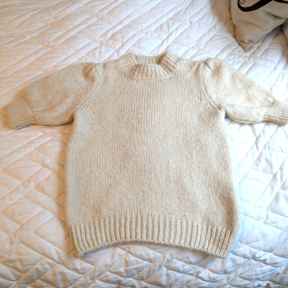 Vero Moda Cream short sleeve sweater